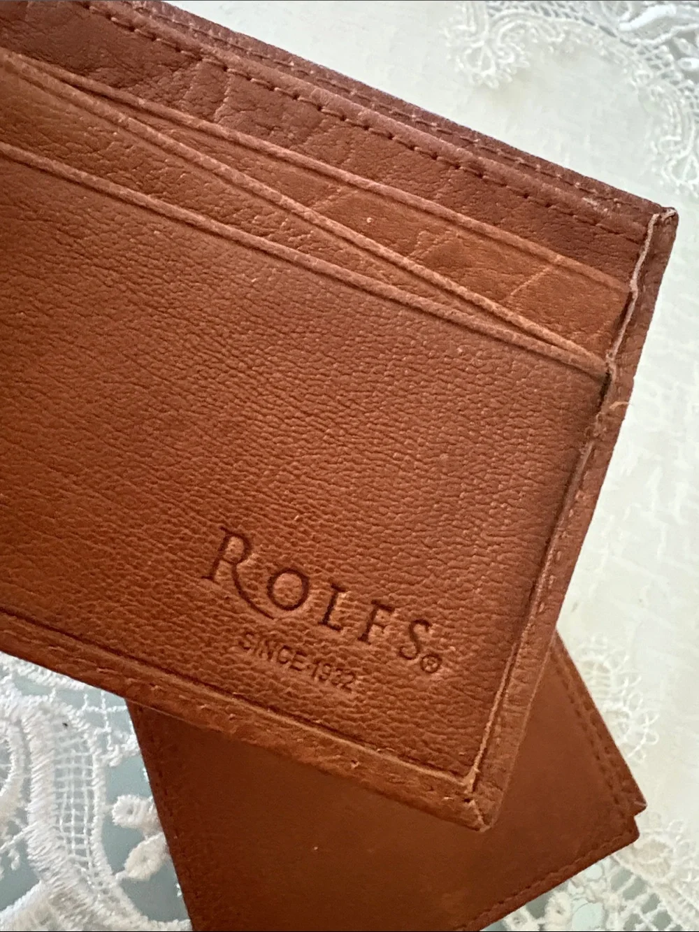 Rolfs VTG Royal    Tan Leather Wallet  set new